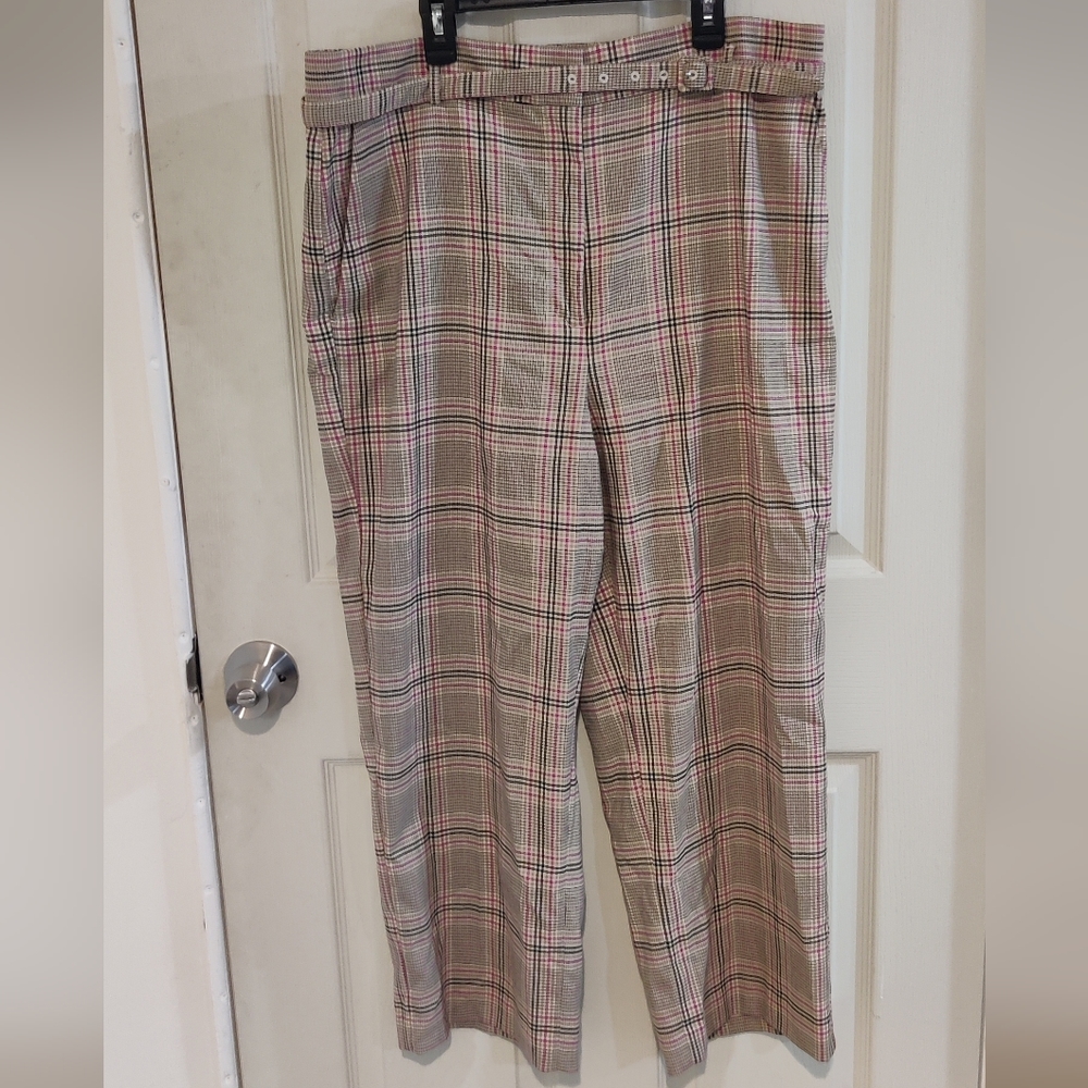 Ann Taylor Pink Striped Pants Size 14